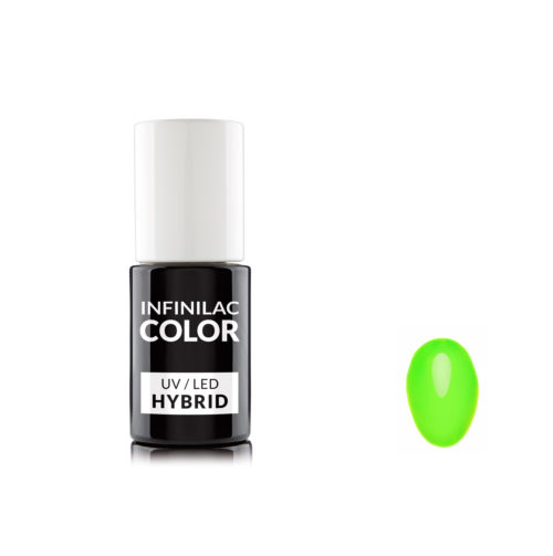 Infinilac hybrydowy lakier do paznokci neonowy zielony neon lime